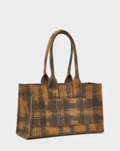 CPH BAG 16 recycled suede brown check