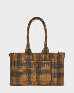 CPH BAG 16 recycled suede brown check