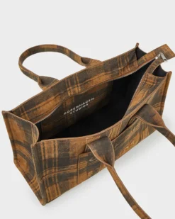 CPH BAG 16 recycled suede brown check