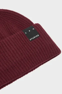 CPH BEANIE 3 wool mix burgundy