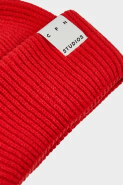 CPH BEANIE 3 wool mix red