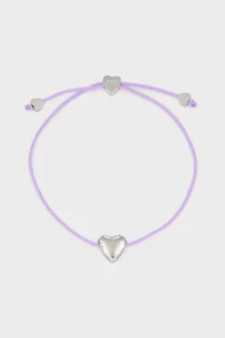 CPH BRACELET 2 balloon hearts silver/purple