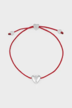 CPH BRACELET 2 balloon hearts silver/burgundy