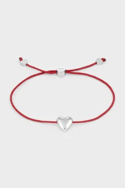 CPH BRACELET 2 balloon hearts silver/burgundy