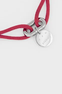 CPH BRACELET 3 cord silver/burgundy