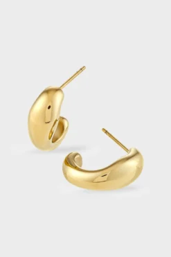 CPH EARRING 3 off shape gold