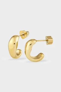 CPH EARRING 3 off shape gold
