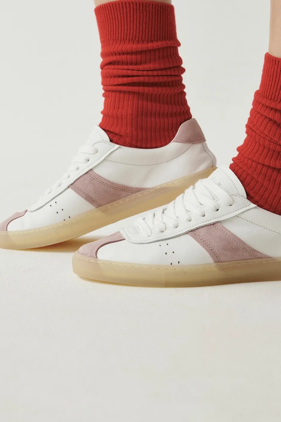 CPH98 leather mix white/pink