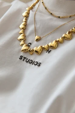 CPH NECKLACE 2 balloon hearts gold