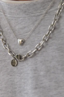 CPH NECKLACE 2 balloon hearts silver