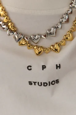 CPH NECKLACE 1 bold hearts gold