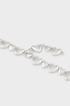 CPH NECKLACE 1 bold hearts silver