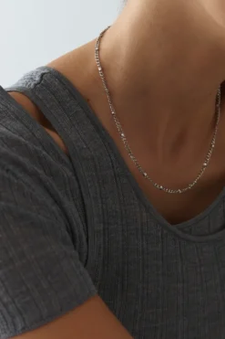 CPH NECKLACE 3 glittery silver