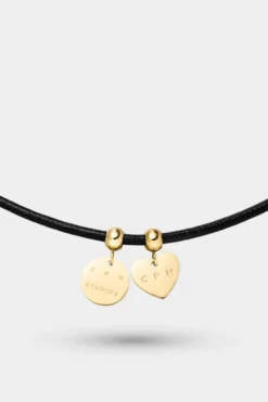 CPH NECKLACE 14 leather charms gold