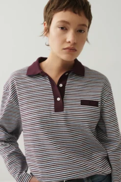 CPH POLOSHIRT 1 cotton blue striped