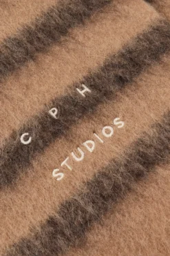 CPH SHAWL 24 alpaca mix brown striped