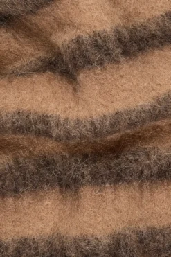 CPH SHAWL 24 alpaca mix brown striped