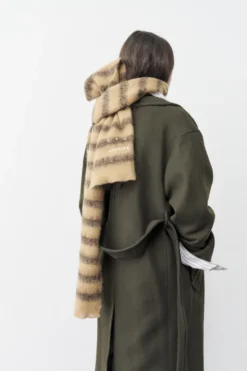 CPH SHAWL 24 alpaca mix brown striped