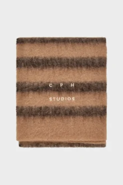 CPH SHAWL 24 alpaca mix brown striped
