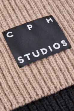 CPH SHAWL 29 wool mix beige striped