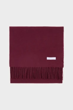 CPH SHAWL 18 wool mix burgundy