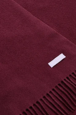 CPH SHAWL 18 wool mix burgundy