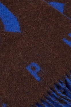 CPH SHAWL 13 wool mix dark brown/blue
