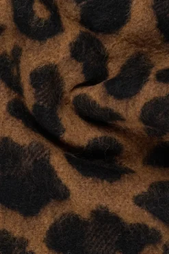 CPH SHAWL 15 wool mix dark brown leo