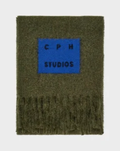 CPH SHAWL 28 wool mix green