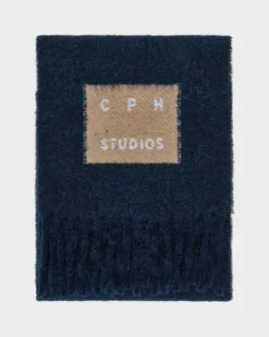 CPH SHAWL 28 wool mix navy blue