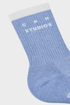 CPH SOCKS 9 cotton blend blue/off white