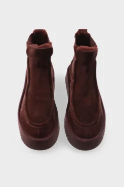 CPH267 suede teddy dark berry