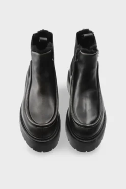 CPH725 vintage leather teddy black