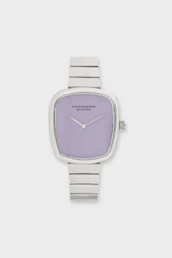 CPH WATCH 1 curved silver/lavender